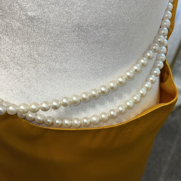 Khanums x REVOLVE Kara Pearl Trim Maxi Dress in Yellow - Picture 13 of 14